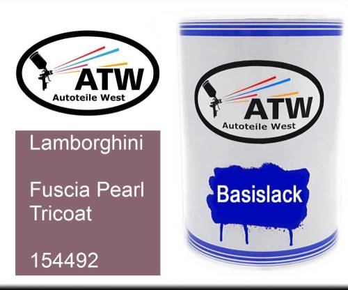 Lamborghini, Fuscia Pearl Tricoat, 154492: 500ml Lackdose, von ATW Autoteile West.